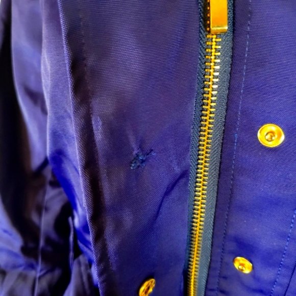 💥Loriana by Osley Belted Jacket Trench Coat Ladies, Blue, Size L - Picture 6 of 6